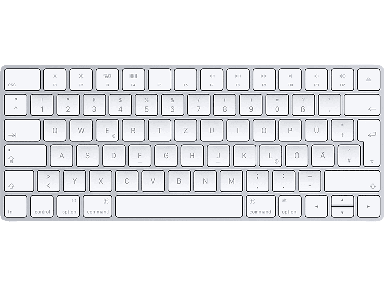 APPLE Magic kabellos, MLA22D/A Scissor, Tastatur, Keyboard, Aluminium/Weiß