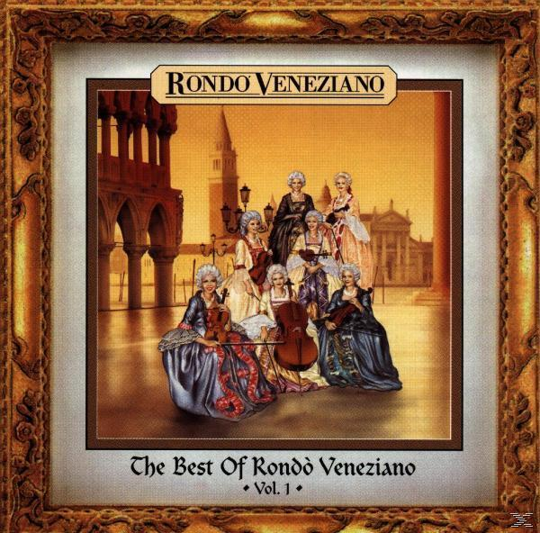 Albumcover von Rondo Veneziano. Gruppe von Frauen in venezianischer Umgebung.