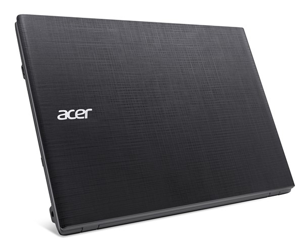 Schwarzer Acer Laptop, geschlossen. Das Acer Logo ist oben sichtbar.