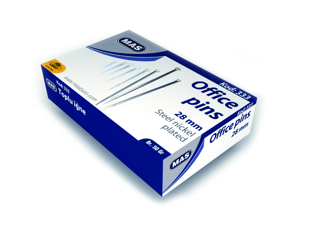 MAS Toplu İğne 50gr (Nikelli) 28mm
