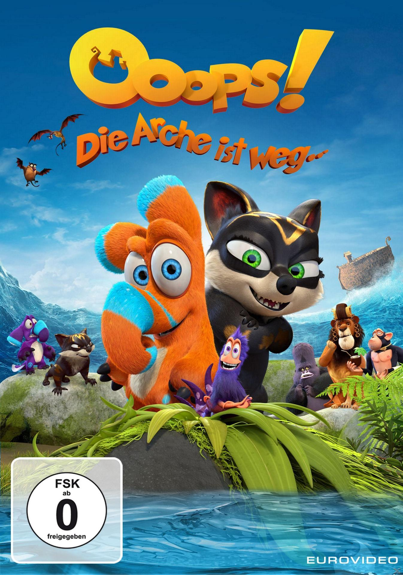 Animationsfilmplakat mit zwei Zeichentricktieren auf einem Felsen, andere Tiere im Hintergrund.