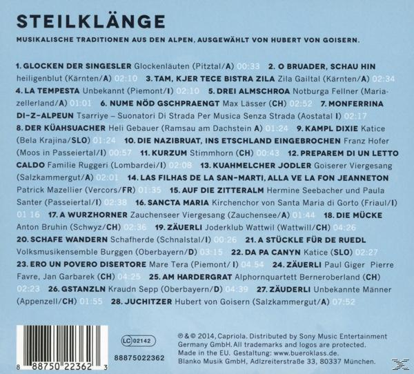 Hubert von Goisern - Steilklänge, Vol.1  - (CD)
