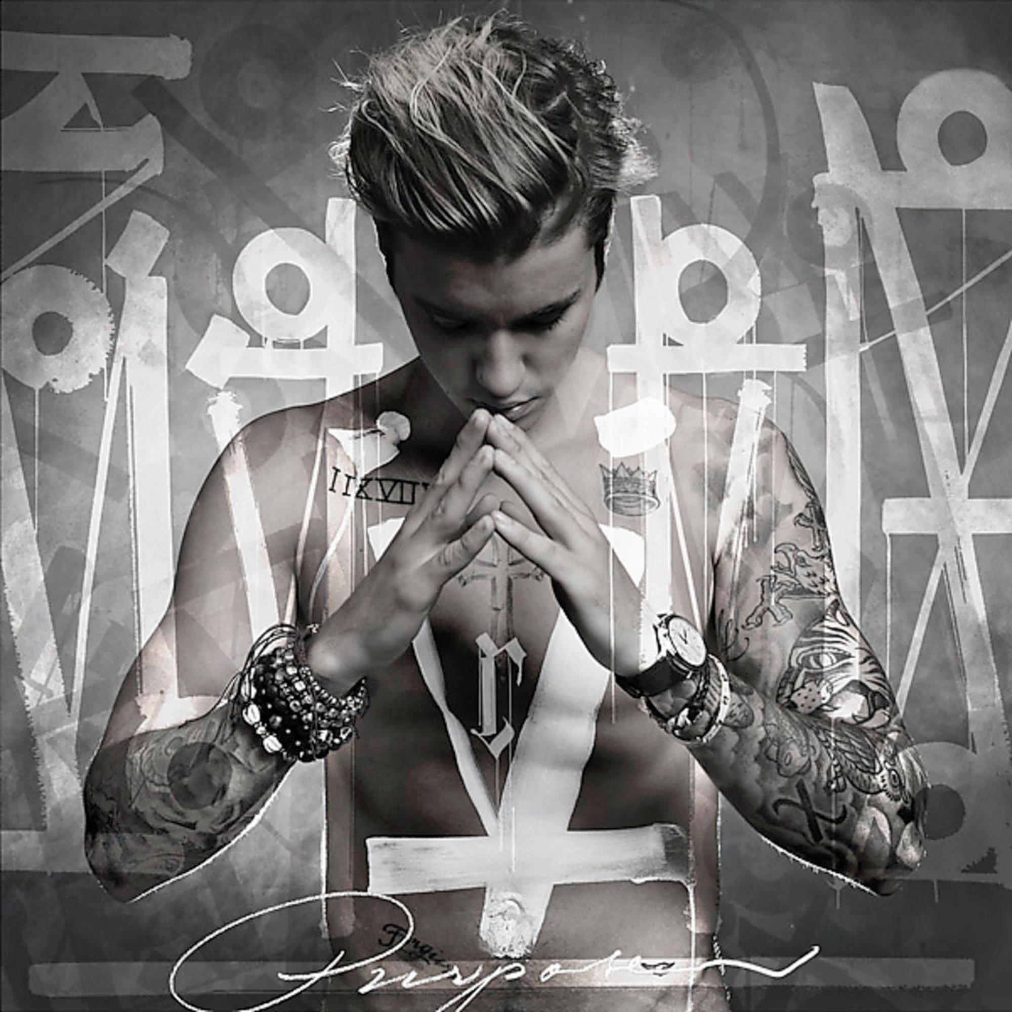 Albumcover mit Justin Bieber.