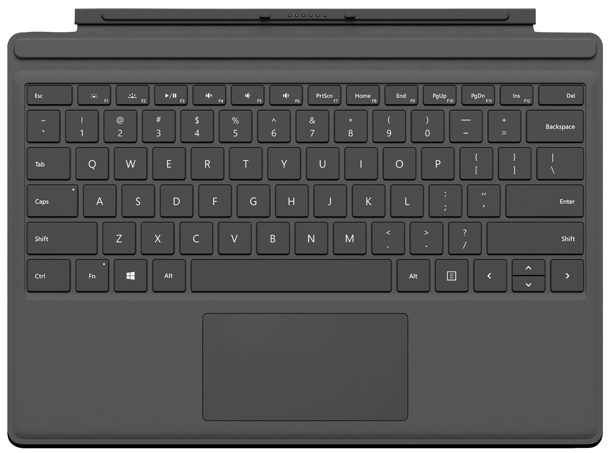 Eine dunkelgraue Laptop-Tastatur. Die Tasten sind mit Buchstaben, Zahlen und Symbolen beschriftet.