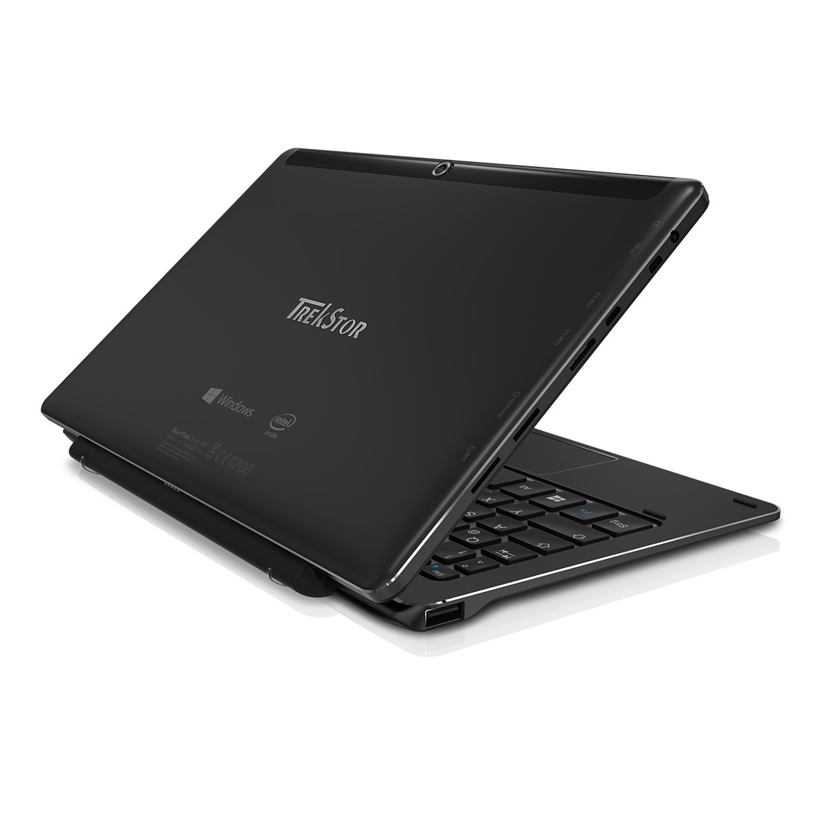 TREKSTOR SurfTab duo W1 Volks-Tablet WiFi , Convertible, 32 GB, 10,1 Zoll, Schwarz