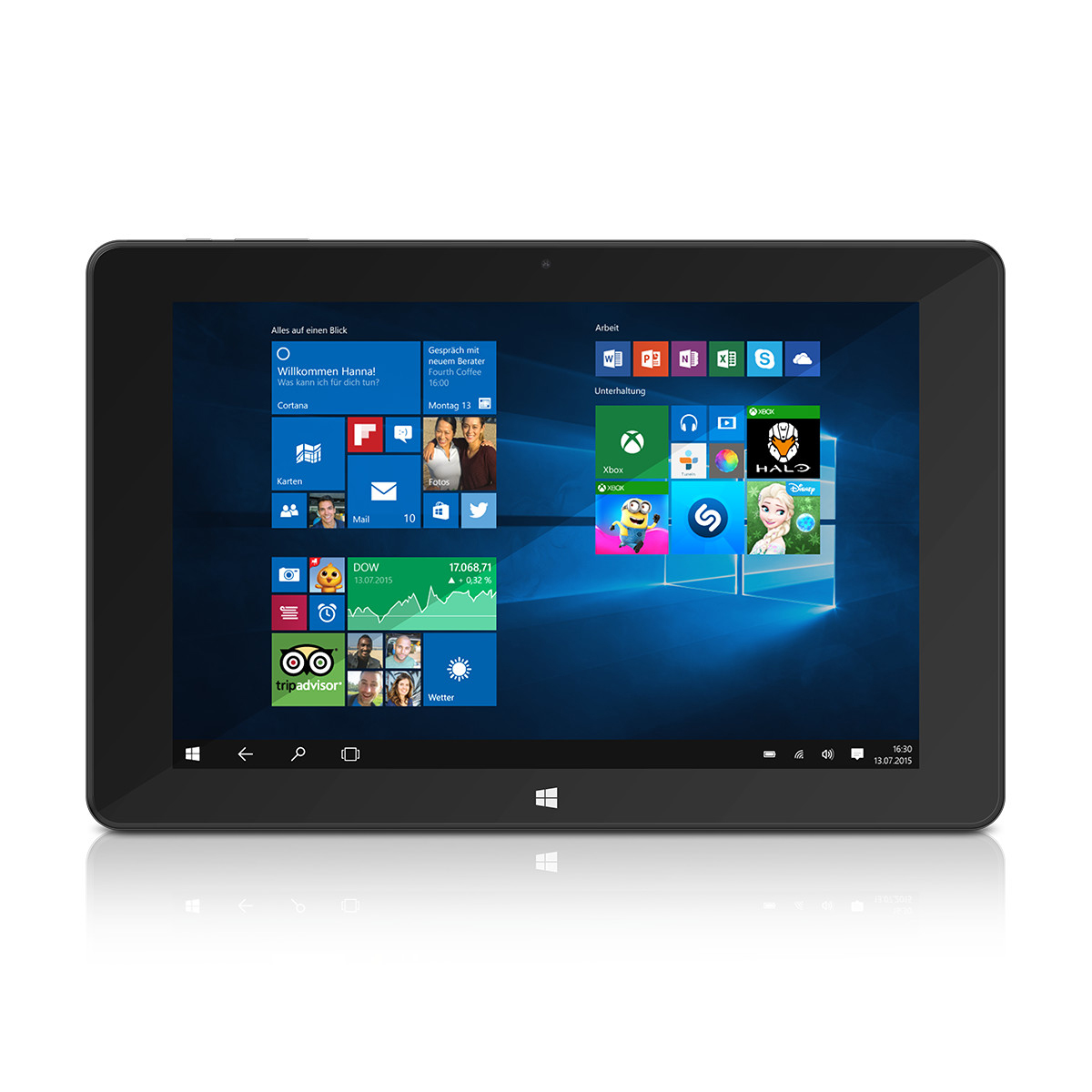 TREKSTOR SurfTab duo W1 Volks-Tablet WiFi , Convertible, 32 GB, 10,1 Zoll, Schwarz