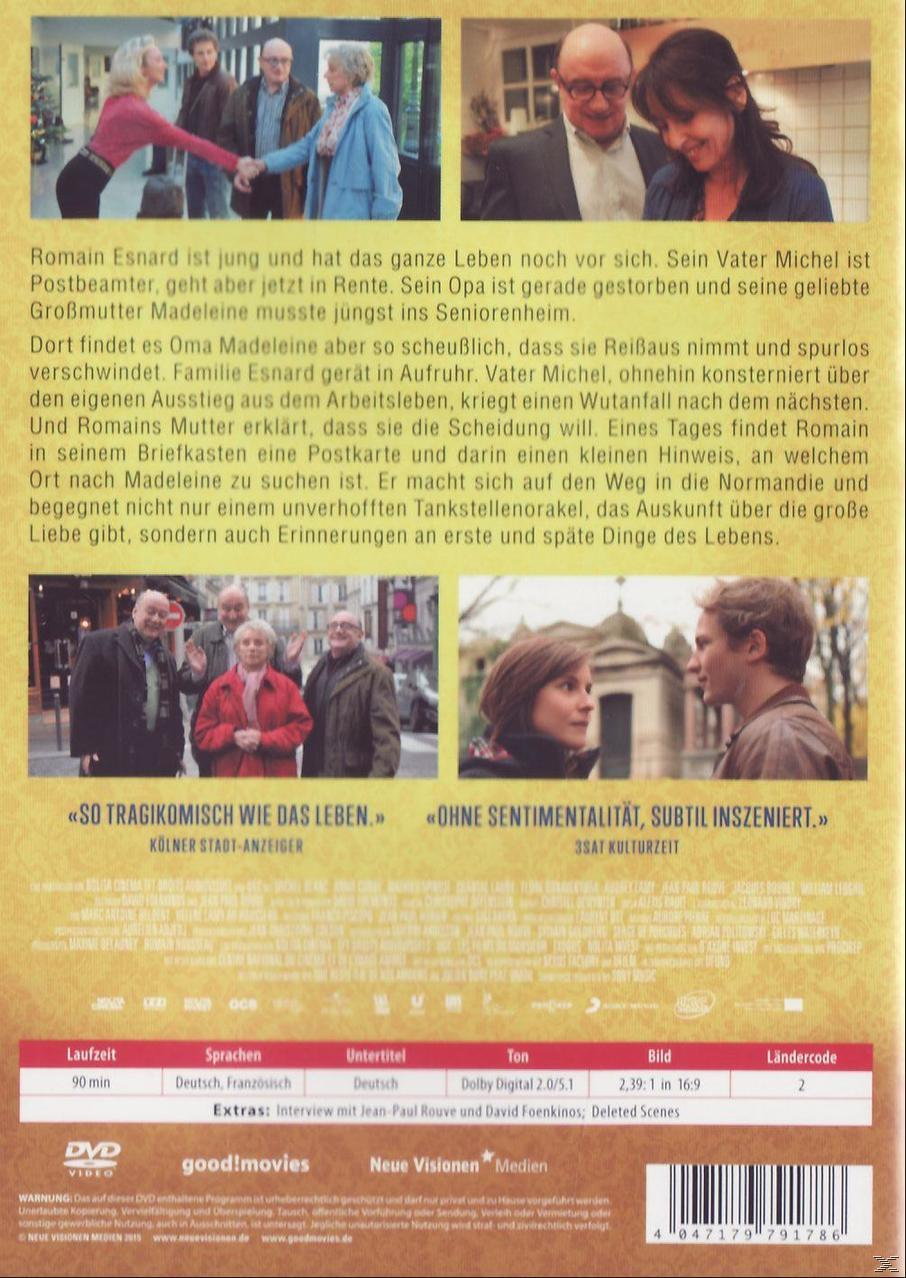 DVD-Cover mit Darstellern und Text. Der Hintergrund zeigt Gebäude und eine Familie.