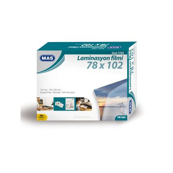 FELLOWES Laminasyon Filmi 125 Mic. 78 x 102 100'lü Paket