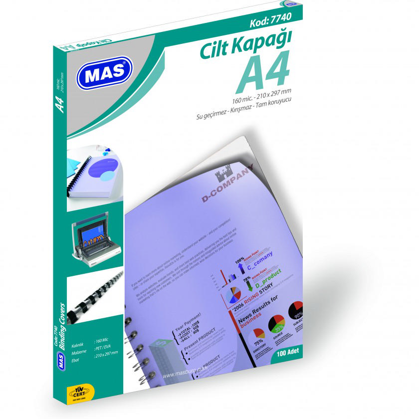 FELLOWES Cilt Kapağı PP A4 100'lü Paket Şeffaf