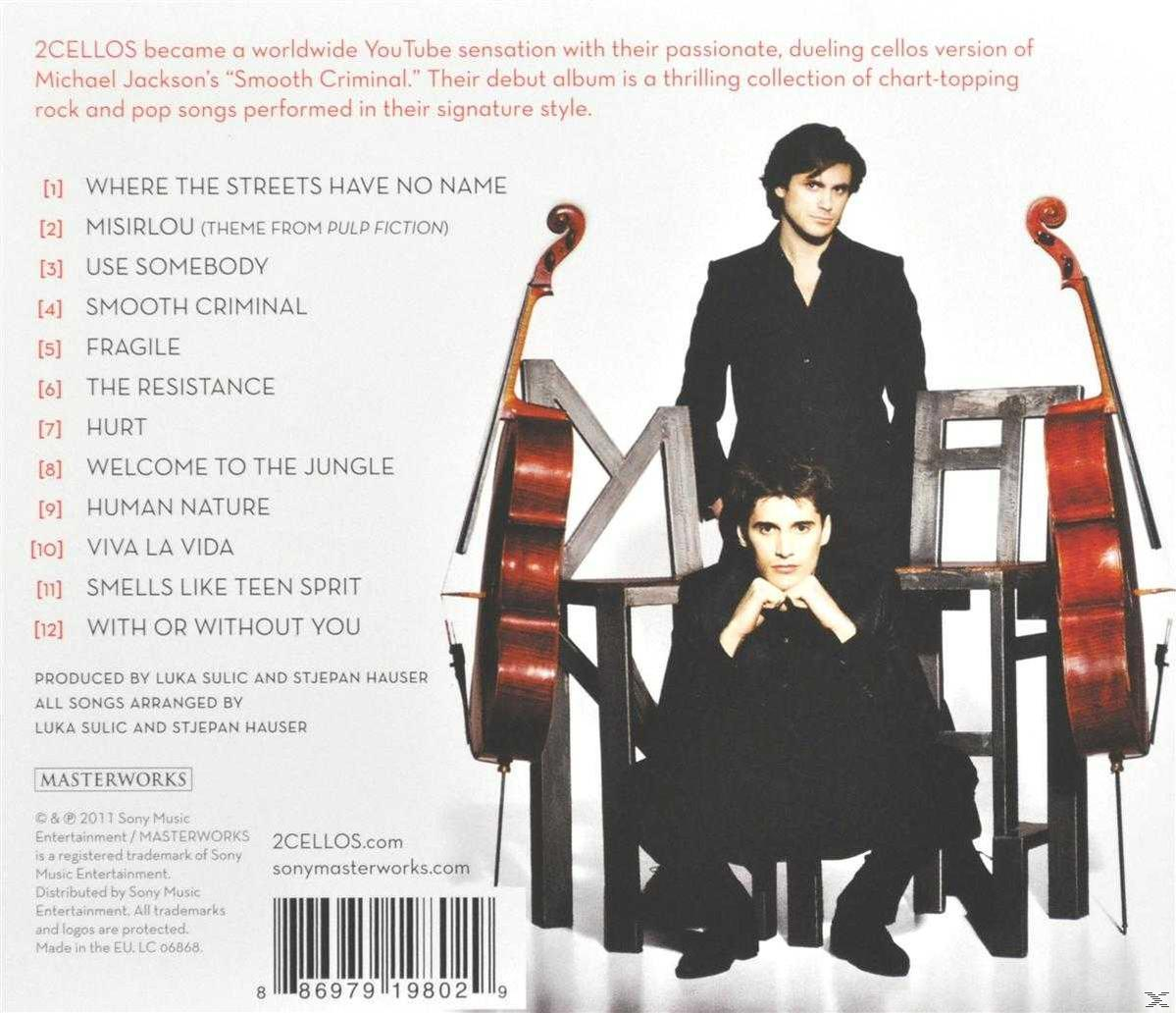 Albumcover mit zwei Männern und zwei Celli.