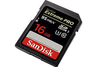 SANDISK Extreme Pro, SDHC, 16 GB, 95 MB/s