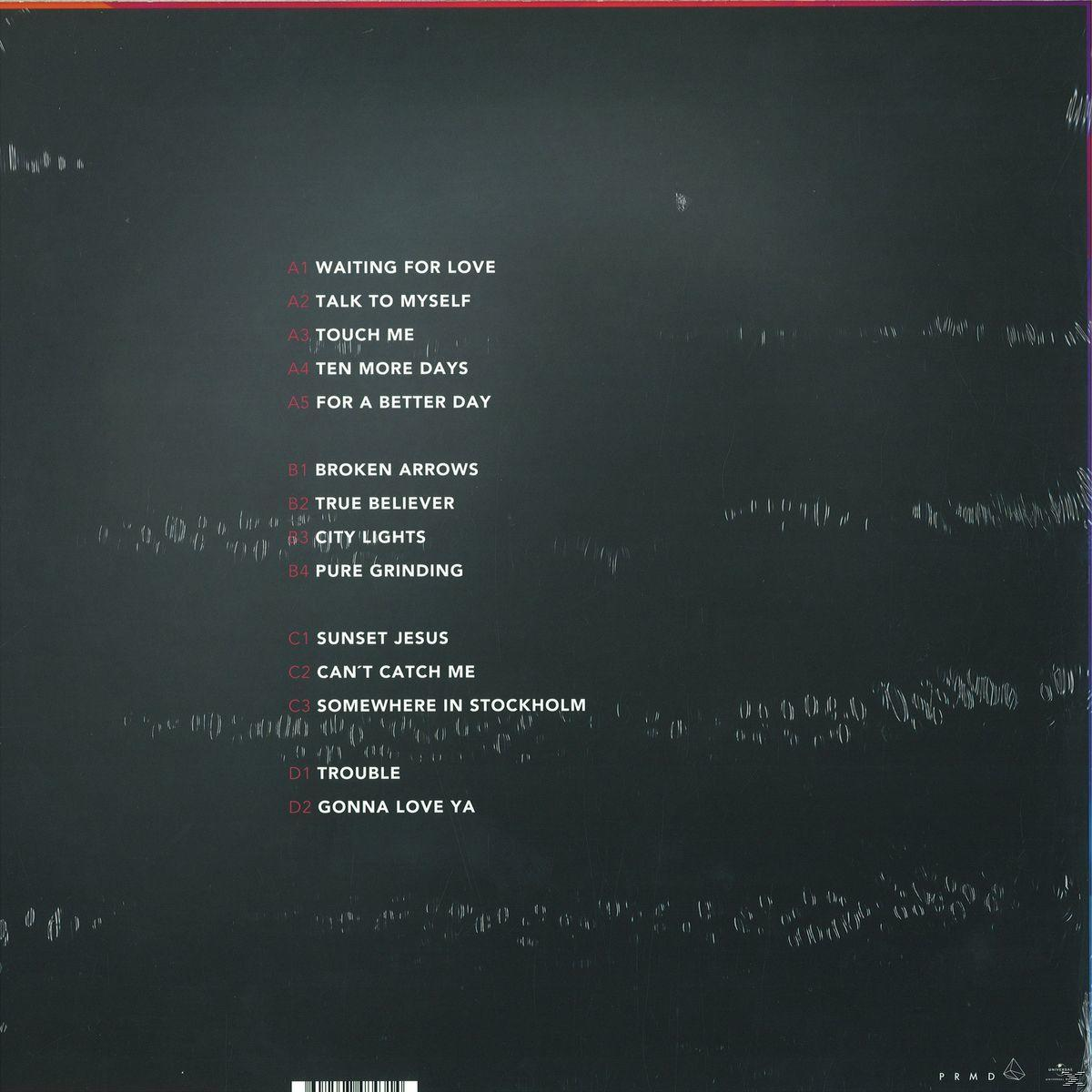 Vinil lemez a track listával: Waiting For Love, Talk To Myself és mások.