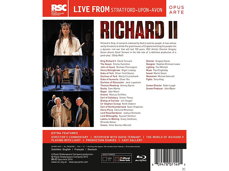 Royal Shakespeare Company - Shakespeare - Richard II  - (Blu-ray)