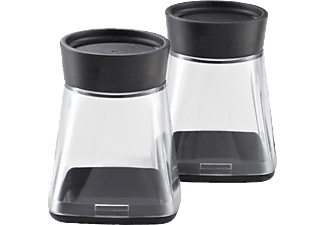 LEIFHEIT 23047 Easy Fill Gewürzbehälter-Set Schwarz/Transparent