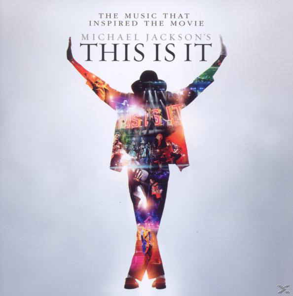 Albumcover mit Michael Jackson Silhouette und Text: This Is It.