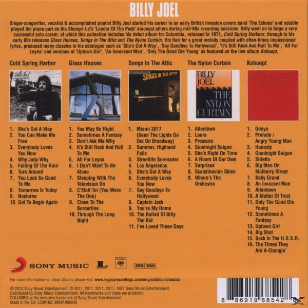 Albumcover mit Text und Bildern, Auflistung von Songs und Informationen zu einem Musikalbum.