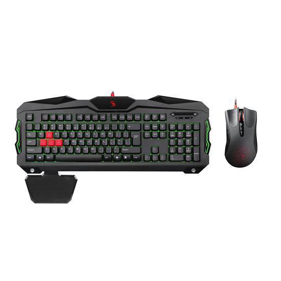 A4 TECH B2100 Q USB Multimedya Gamer Klavye Mouse Set Siyah