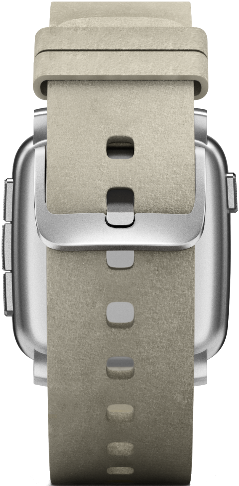 PEBBLE TIME STEEL Smartwatch Silber