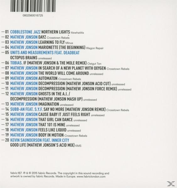 Mathew Jonson, VARIOUS - Fabric 84  - (CD)