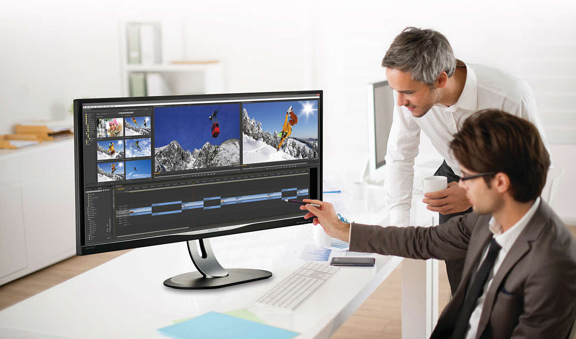 PHILIPS BDM3470UP/00 34 inç W-LED (MHL-HDMI+DVI+VGA+DP+4xUSB) Ultra Wide QHD IPS LCD Monitör