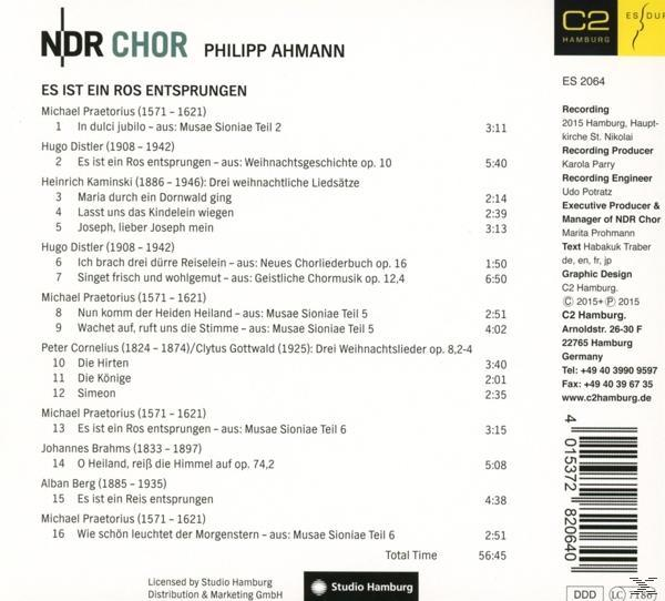 Ahmann, Ein Ndr (CD) - Es Entsprungen Chor Philipp Ros - Ist