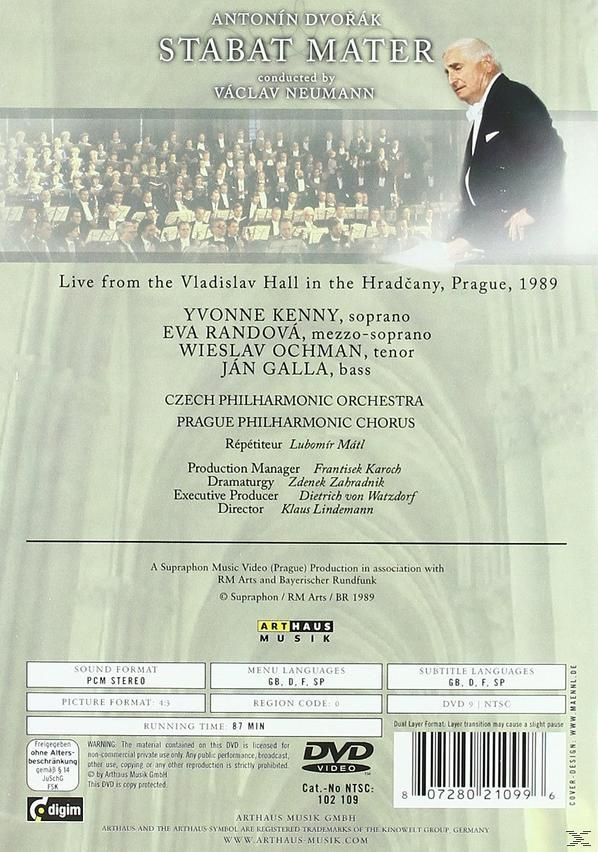 VARIOUS, The Czech Philharmonic Orchestra, Prague Philharmonic Chorus - STABAT MATER  - (DVD)