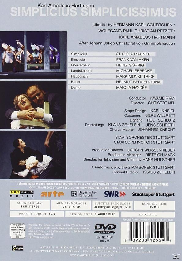 VARIOUS, Staatsopernchor & Staatsorchester Stuttgart - SIMPLICIUS SIMPLICISSIMUS  - (DVD)