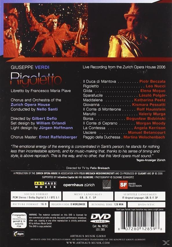 VARIOUS, Chorus & Orchestra Of The Zurich Opera House - Leo Nucci - Rigoletto  - (DVD)