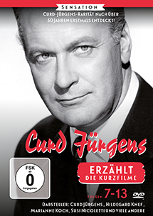 Schwarz-Weiß-Bild von Curd Jürgens auf einer DVD-Hülle. Der Text enthält Filmtitel und Bewertung.
