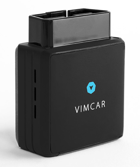 VIMCAR Fahrtenbuch-Stecker inkl. einjähriger Software-Lizenz On-Board-Diagnose-Stecker Schwarz