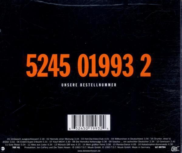 CD-Cover mit orangenen Zahlen, Text und Barcode auf schwarzem Hintergrund.