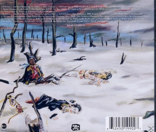Albumcover mit gefallenen Soldaten und einer Winterszene.