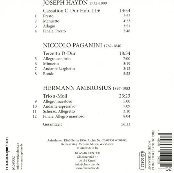 Heinz Teuchert, Alois Kottmann, Robert Nettekoven - Kammermusik Mit Gitarre  - (CD)