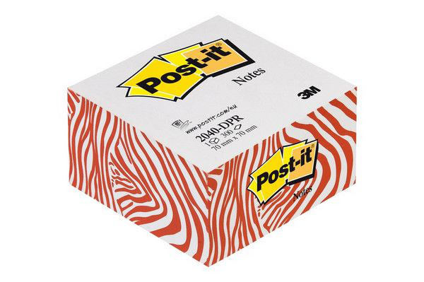 3M Post-it Beyaz Küp Not Kırmızı Desenli Kenar 300 Yaprak 70x70mm