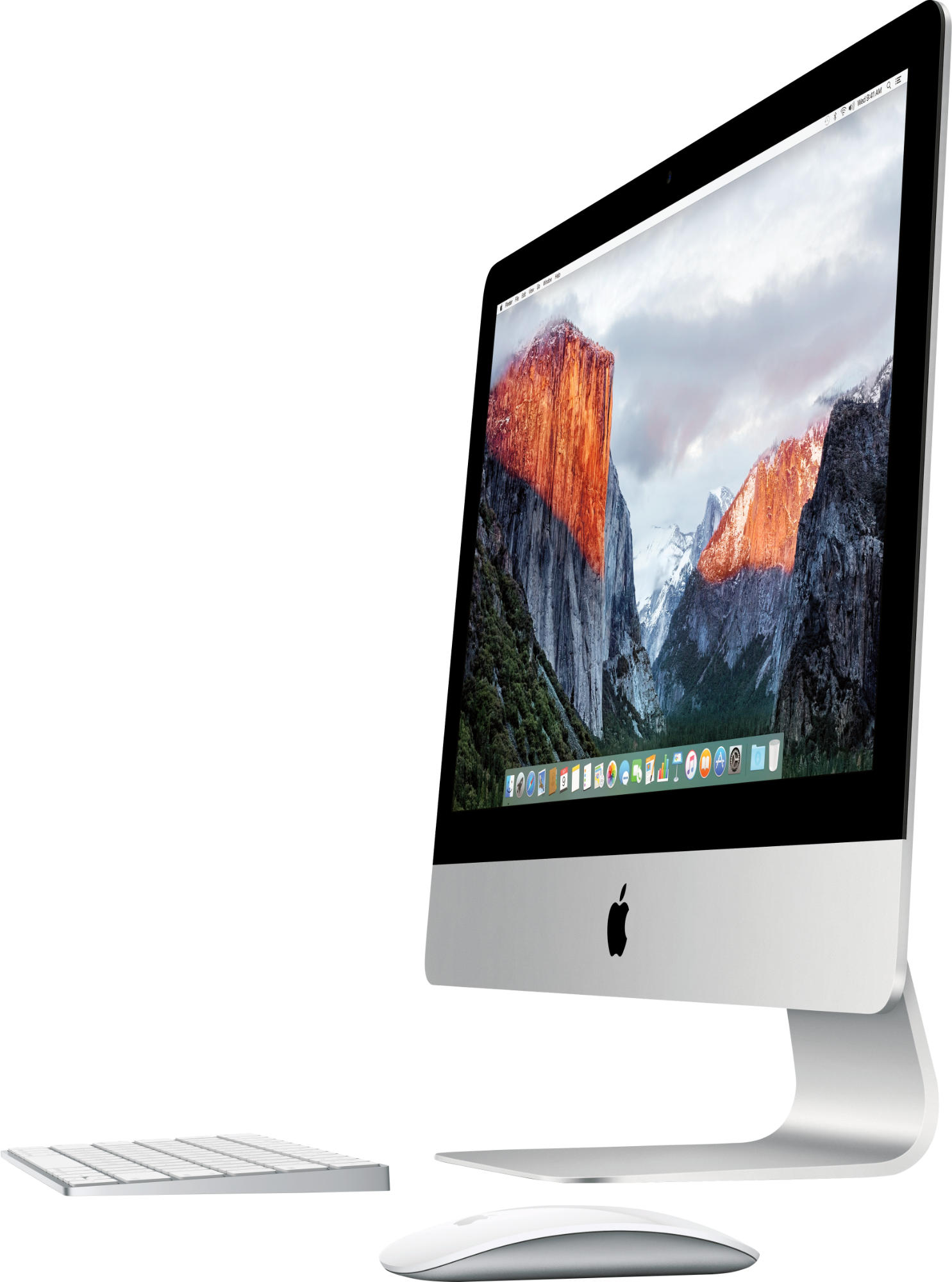 Apple-Computer mit einem Berg-Bild auf dem Bildschirm.