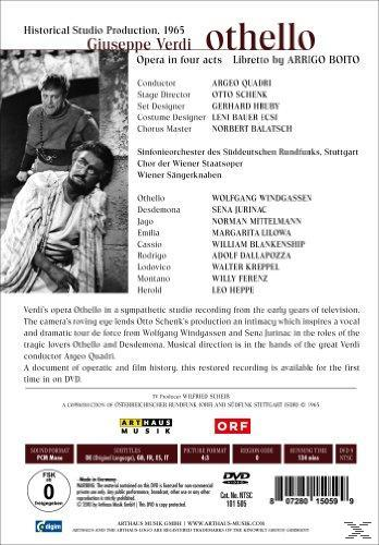 VARIOUS, Sudfunk Sinfonieorchester, Chor Wiener Staatsoper, (DEUTSCH Der OTHELLO - (DVD) 1965 GESUNGEN) Sängerknaben Wiener 