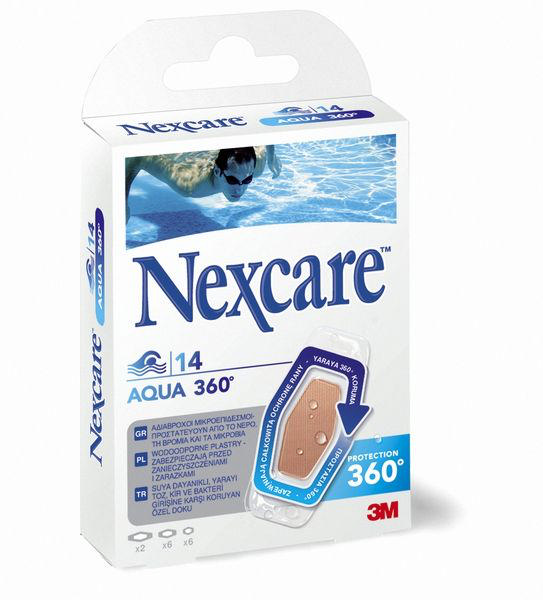 3M Nexcare Aqua 360 14'lü Karışık Yara Bandı (Suya Dayanıklı)