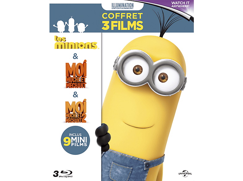 3 films Box : Les Minions / Moi Moche et Méchant / Moi Moche et Méchant 2 Blu-ray