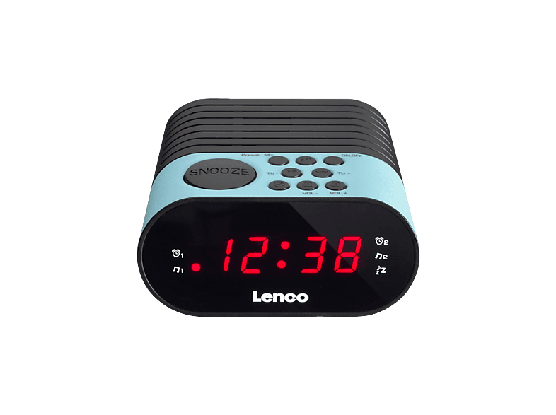 Lenco CR 07 blue MIT PLL-Tuner, 2 Weckzeiten; Uhrenradio — Foto 2 von 2