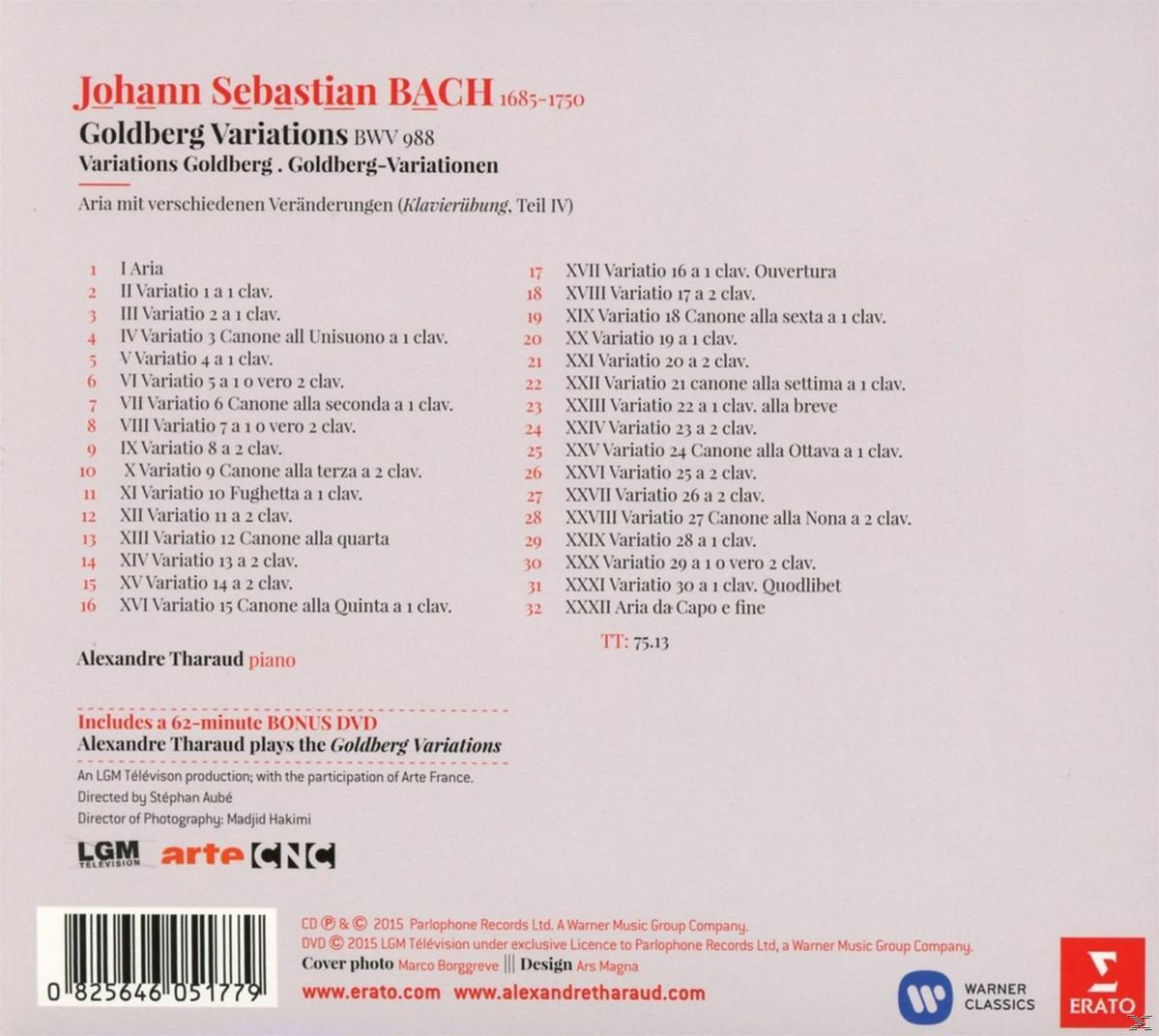 DVD borító. Szöveg különböző nyelveken. Zenei darabok listája. Fehér háttér, fekete szöveg.