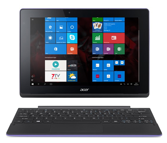 ACER Aspire Switch 10 E, Tablet/Convertible, 32 GB, 10,1 Zoll, Peri/Lila