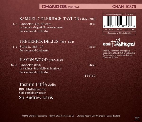Bbc Philharmonic, Tasmin Little - Violinkonzerte  - (CD)