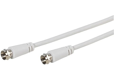 Cable SAT - Vivanco, 1.5 m, Coaxial, Blanco