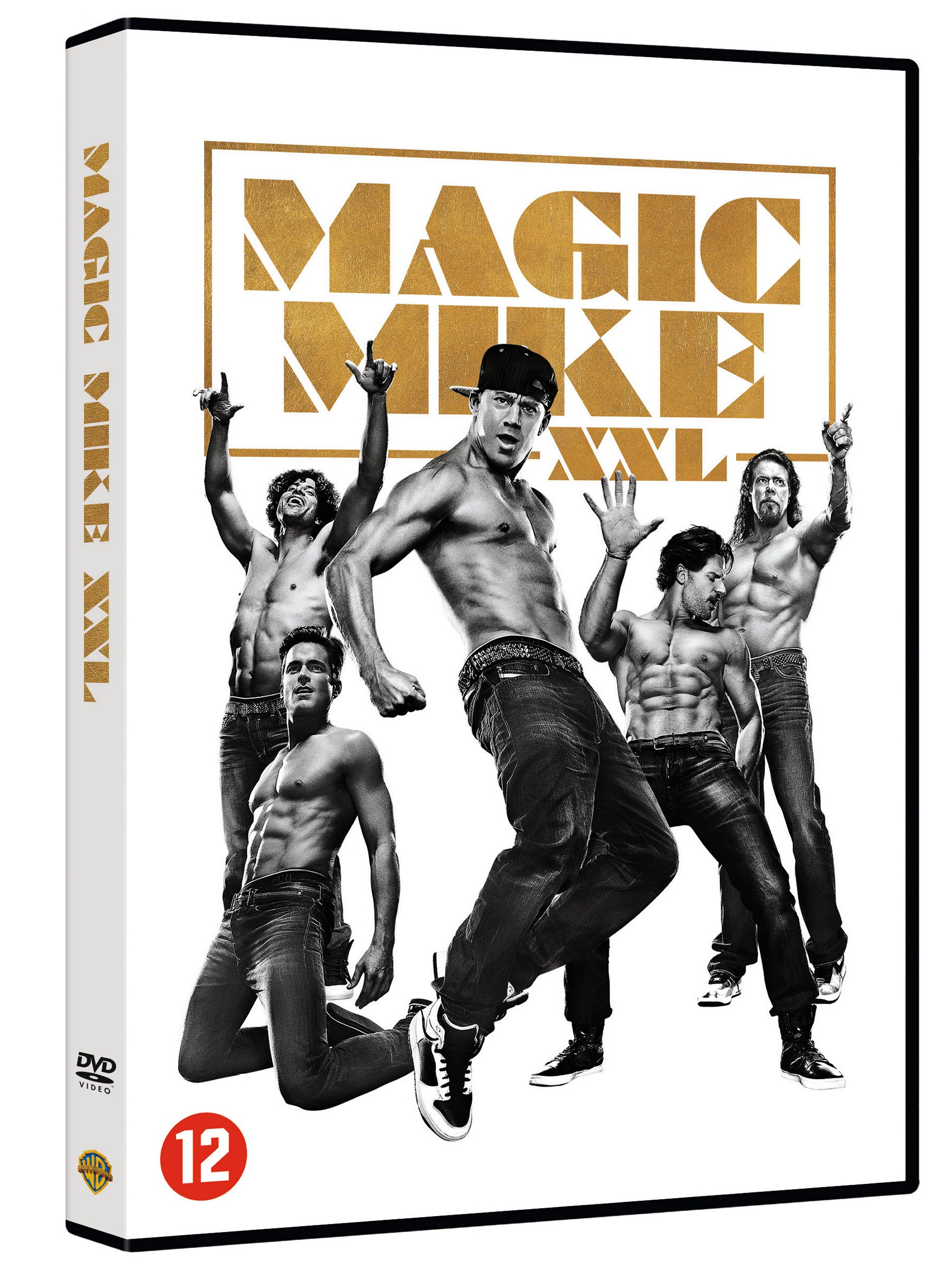 DVD cover with shirtless men, film title, and a rating.
