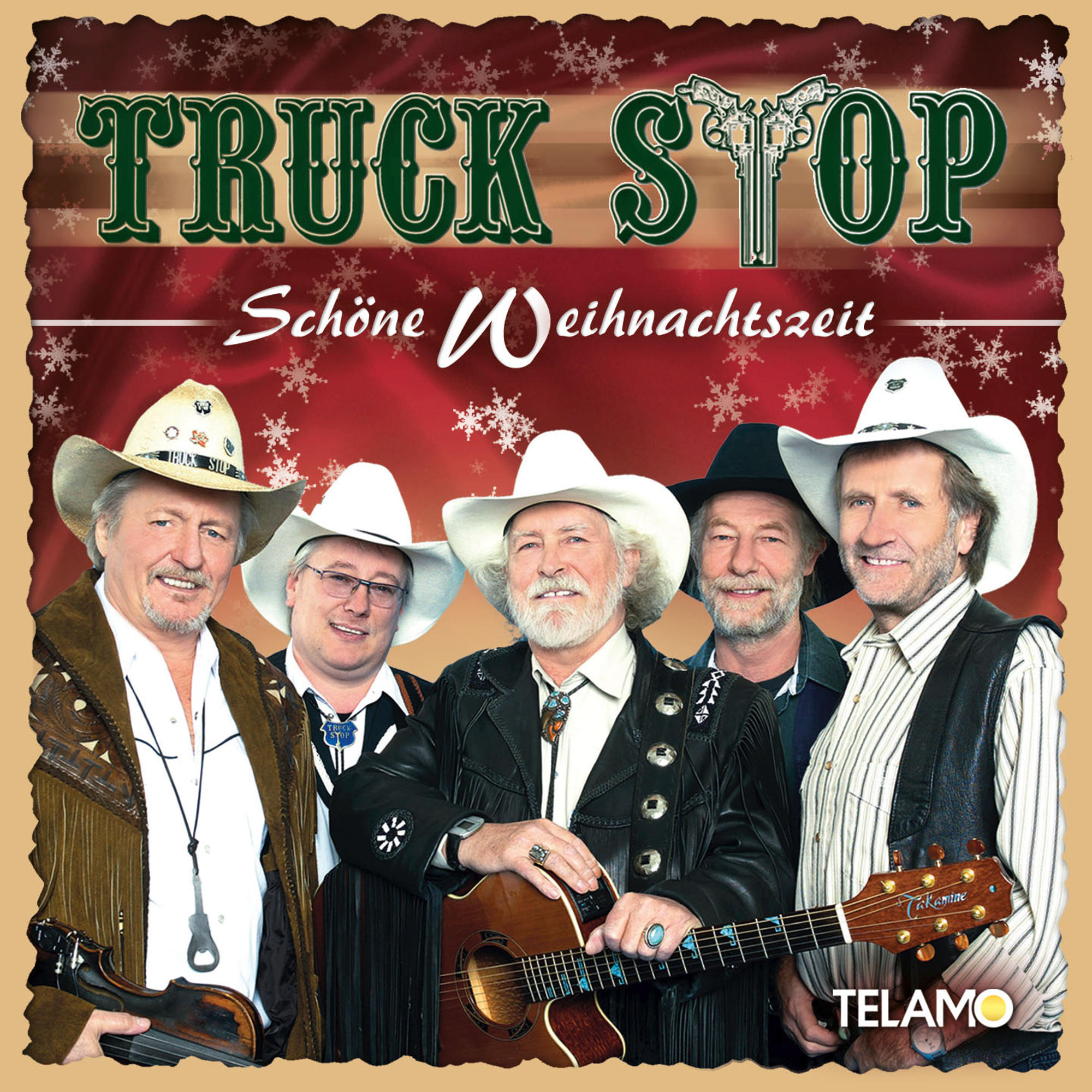 Albumcover mit fünf Männern mit Cowboyhüten. Titel: Truck Stop.