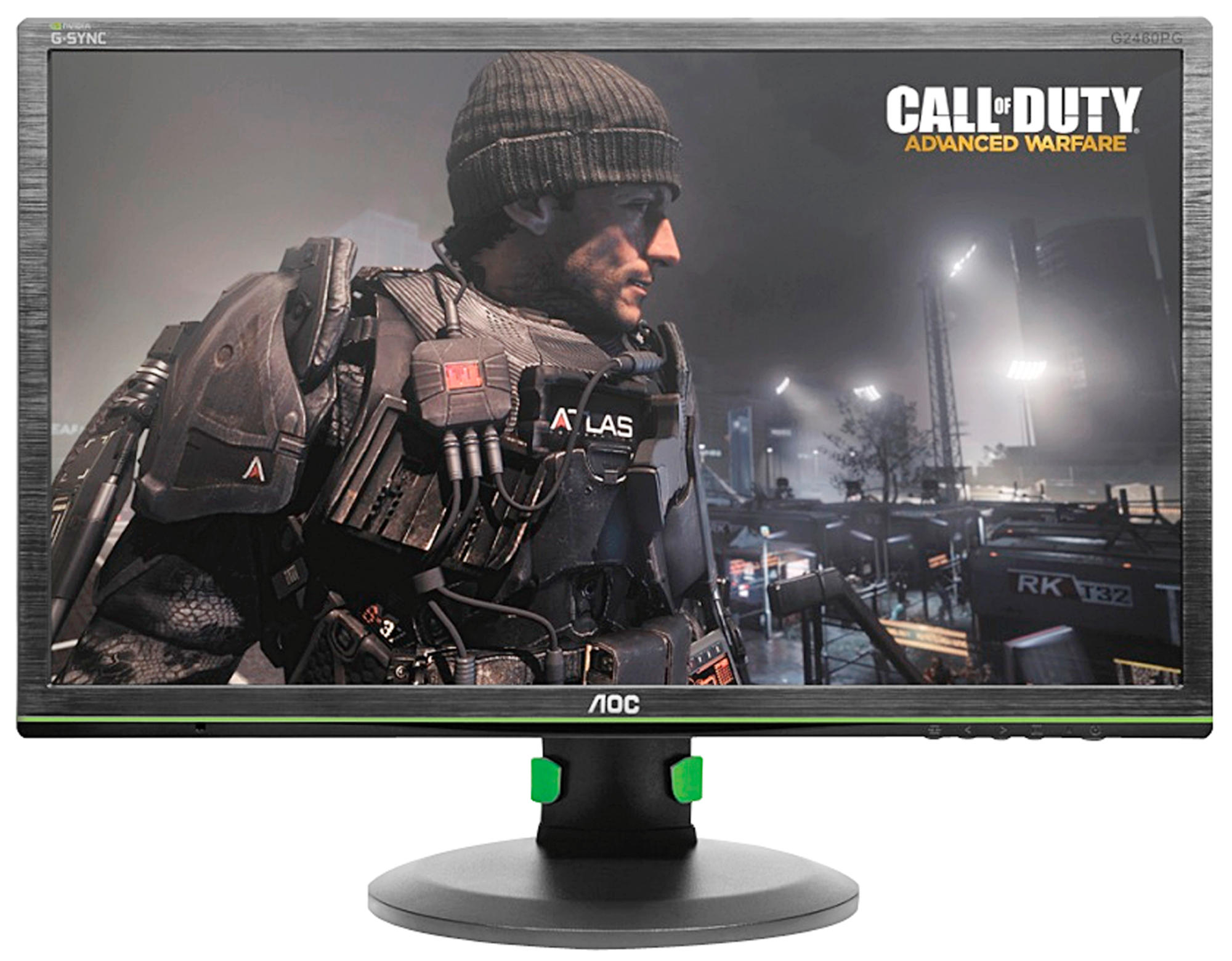 Monitor Pc Aoc g2460pg 24 full hd negro gaming de gsync 144hz dp ajustable 1ms color y verde styleg2460pg 1 144 6096cm