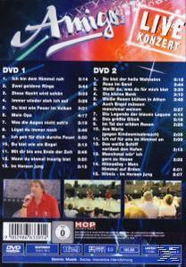 DVD-Rückseite. Zeigt einen Mann beim Singen und eine Liste von Songs.