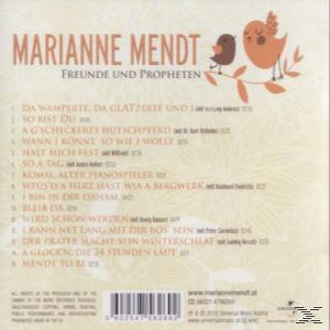 CD-Cover mit Text: Marianne Mendt, Freunde und Propheten. Zwei Vögel auf einem Ast.