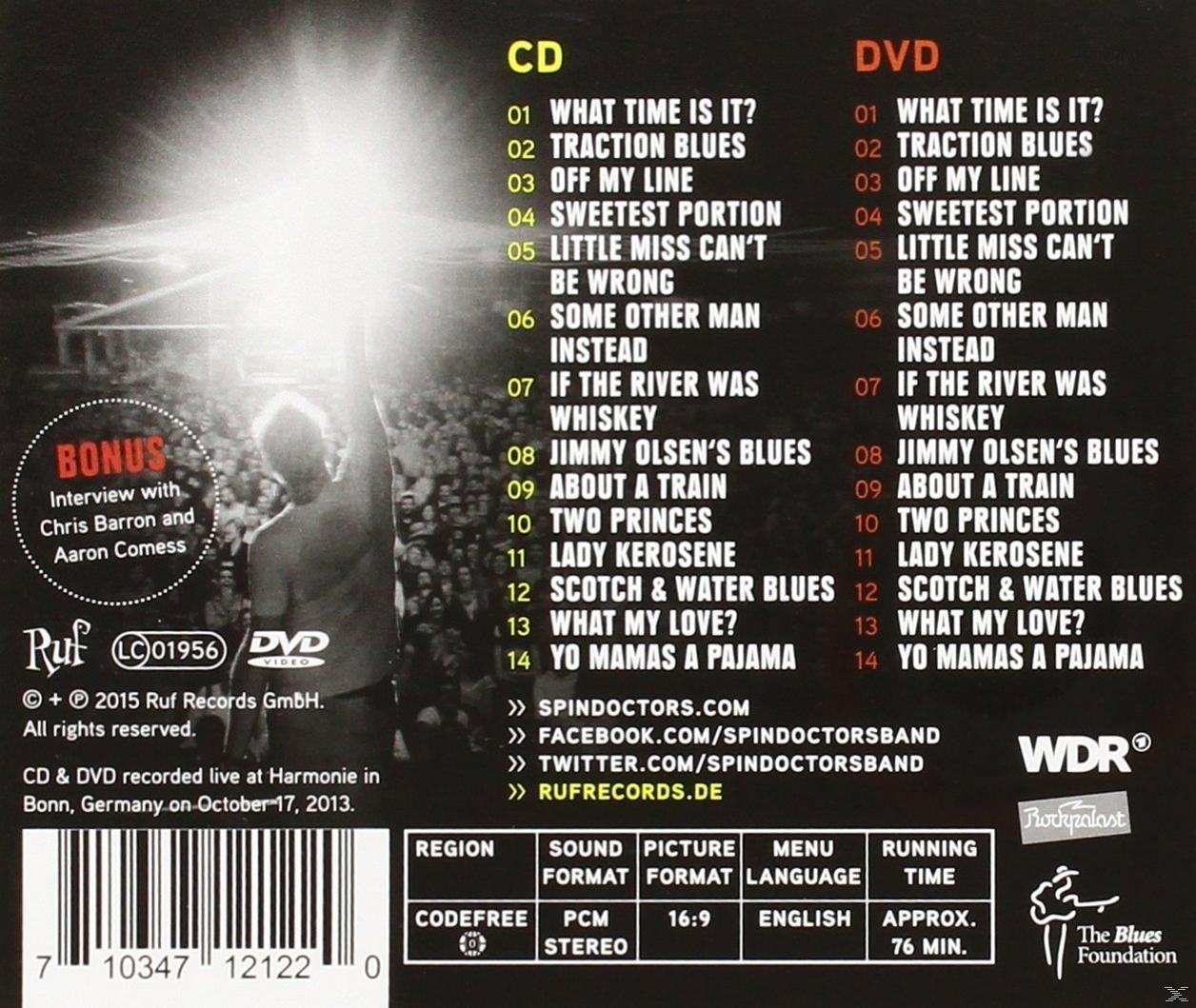 CD-Rückseite mit Titelliste und DVD-Informationen. Text mit Künstler- und Aufnahme-Details.