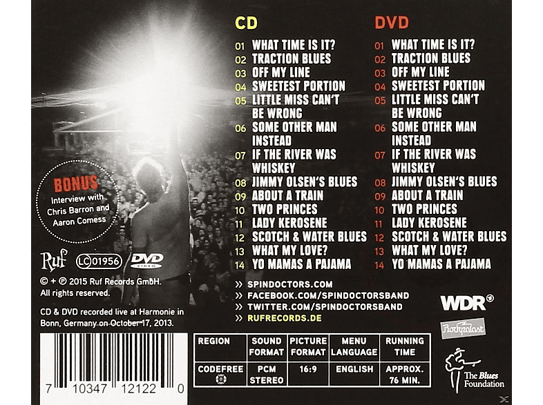 Thumbnail - Spin Doctors - Songs From The Road (CD + DVD Video)